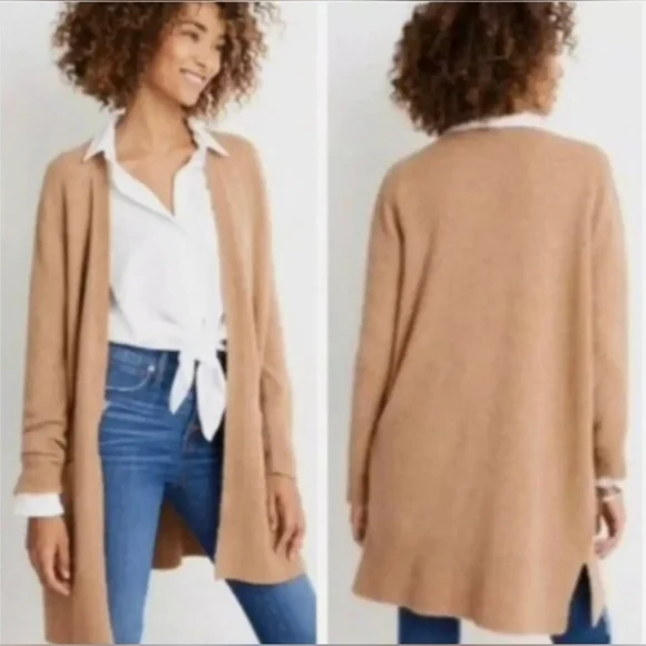 Madewell cozy Walker merino wool blend cardigan sweater Spring Layering - Picture 2 of 12